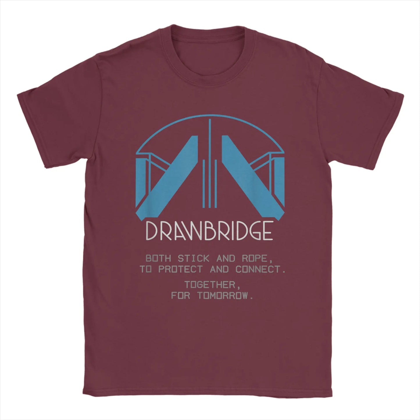 Men T-Shirts Drawbridge Logo Death Stranding 2 Casual Cotton Tee Short Sleeve Gaming T Shirts Crew Neck merch Birthday Present