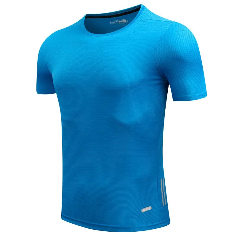T Shirts For Man Homme Running Designer Quick Dry Short Sleeve Exercise Slim Sport Training Clothes Workout Bodybuilding Tee