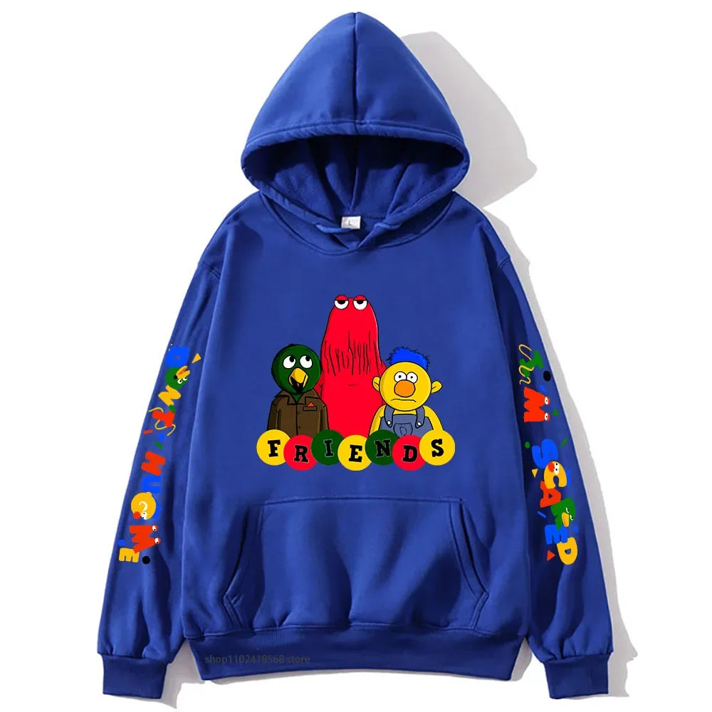 Meme-dont Hug Me Im Scared Hoodies Cartoon Graphic Sweatshirts for Women Men's Unisex Sudaderas Boys/girls Clothing Y2k Clothes