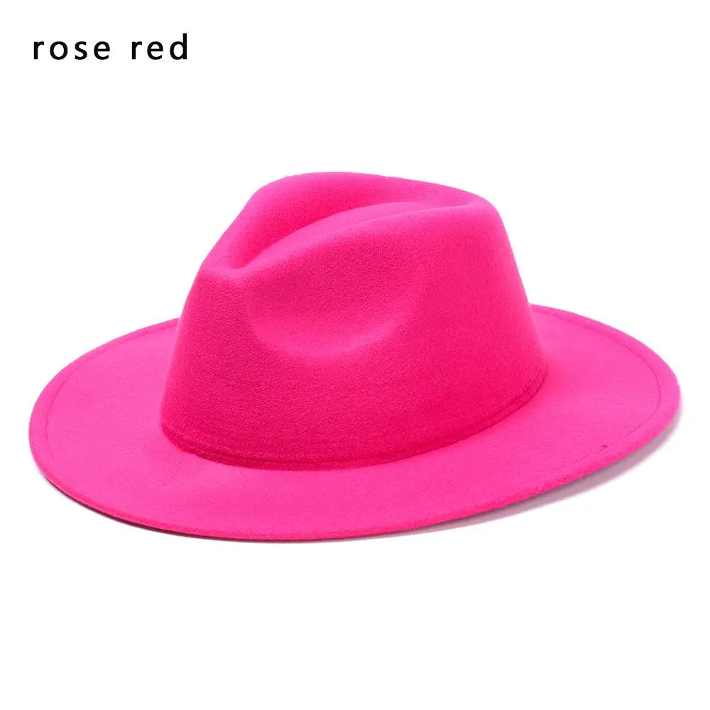 Vintage Wide Brim Cowboy Hat Women Men Dress Dance Party Stage Performance Jazz Cap Panama Fedora Hat