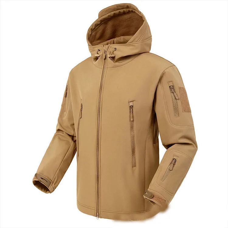 Men's Waterproof and Warm Jacket Outdoor Sports and Leisure Windproof and Cold Proof Hooded Jacket Men's Winter