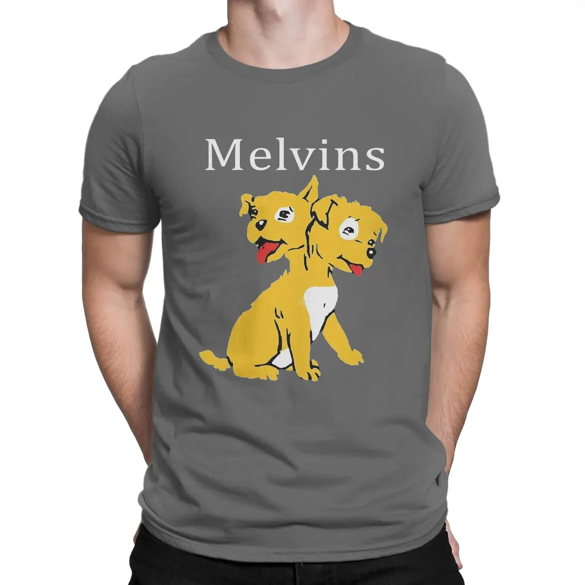 Men T-Shirts Music Vintage Pure Cotton Tees Short Sleeve Melvins T Shirts O Neck Clothing Gift Idea