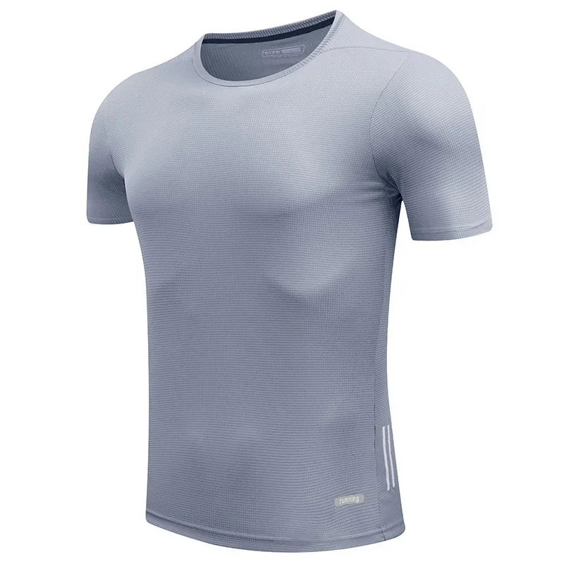 T Shirts For Man Homme Running Designer Quick Dry Short Sleeve Exercise Slim Sport Training Clothes Workout Bodybuilding Tee