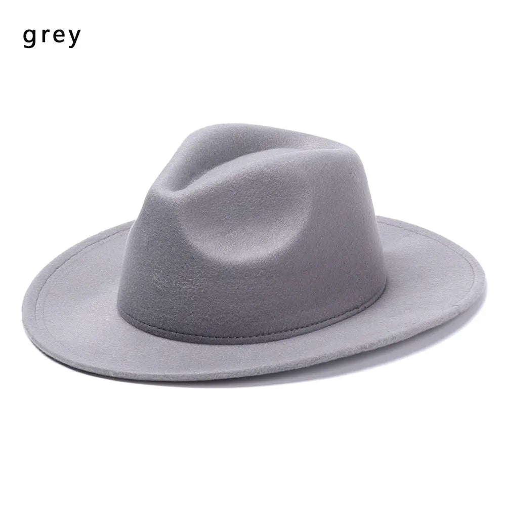 Vintage Wide Brim Cowboy Hat Women Men Dress Dance Party Stage Performance Jazz Cap Panama Fedora Hat