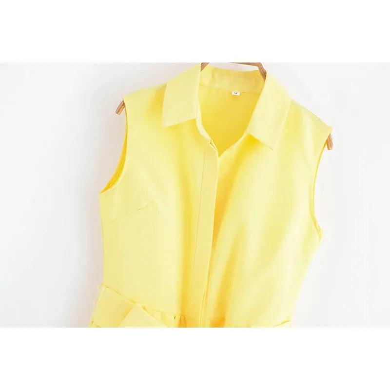 Women's waist belt shirt dress autumn lapel women's dress button up long skirt casual ruffled women's party dress