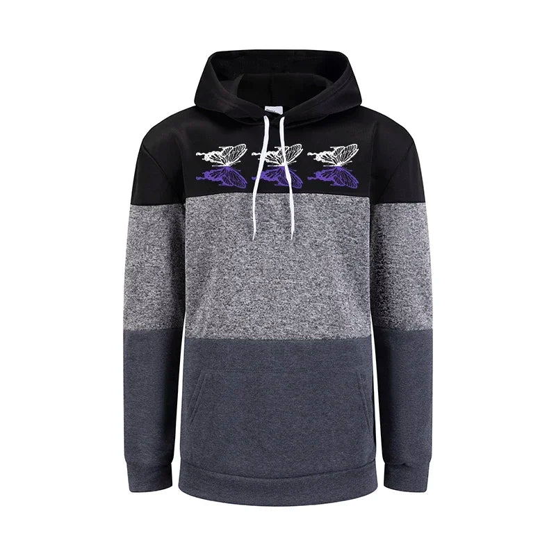 Hoodies Women Ethnic Style Printing Splicing Sweatshirts Quality Pullover Daily Casual Comfort Woman Clothing New Street Tops