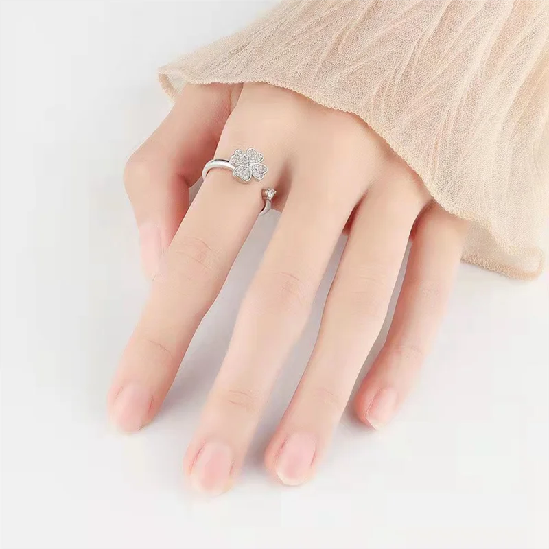 Rotatable Adjustable Rings for Women Men Relax Ring Aesthetic Jewelry Gift Fashion Ring A 2PCS