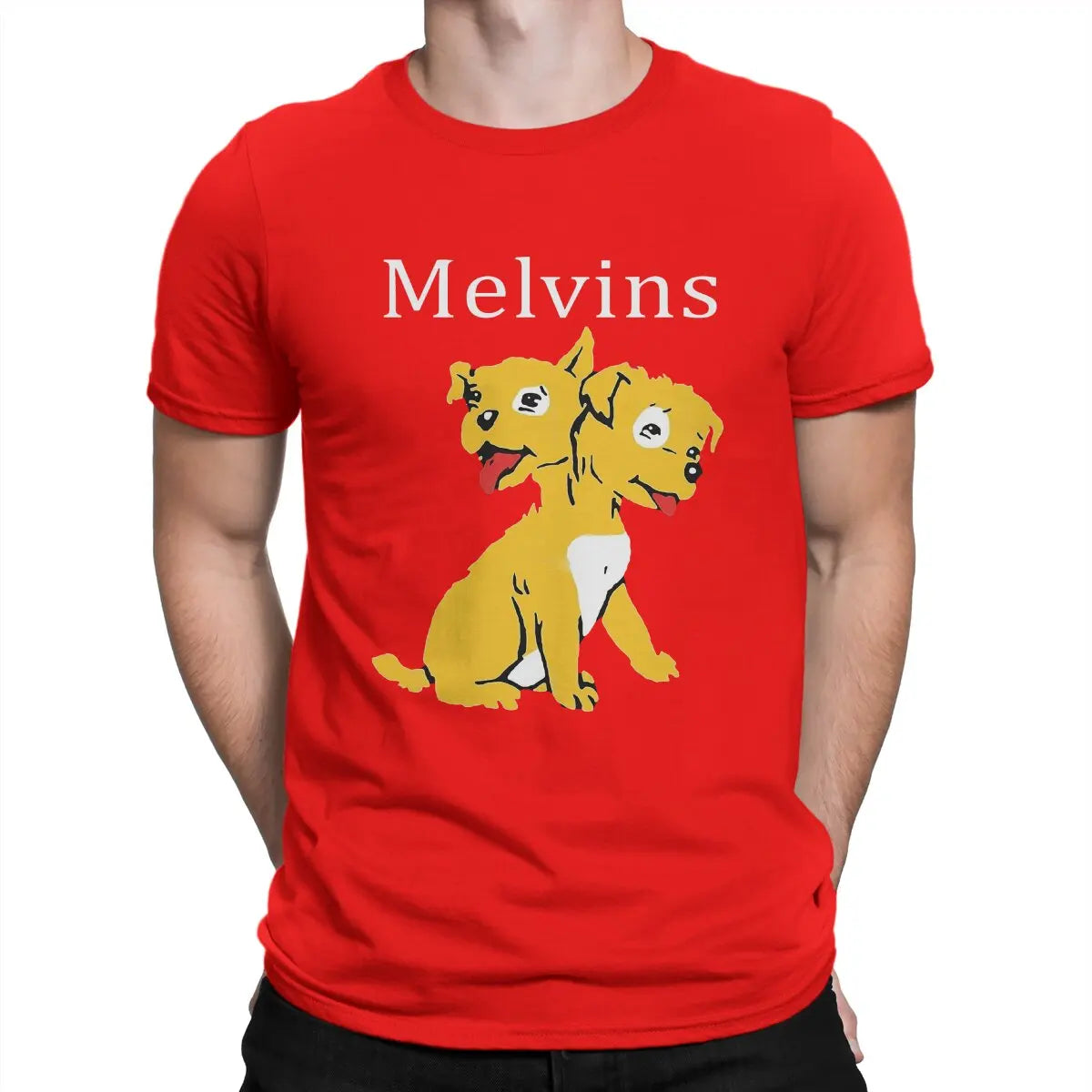 Men T-Shirts Music Vintage Pure Cotton Tees Short Sleeve Melvins T Shirts O Neck Clothing Gift Idea