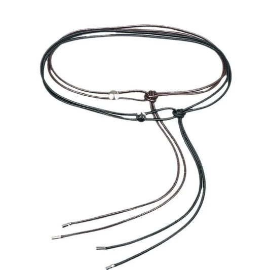 New Soft Knotted Thin Waistband for Women's Dress with Simple and Versatile Belt Decoration, Waist Rope with Dress Leather Rope