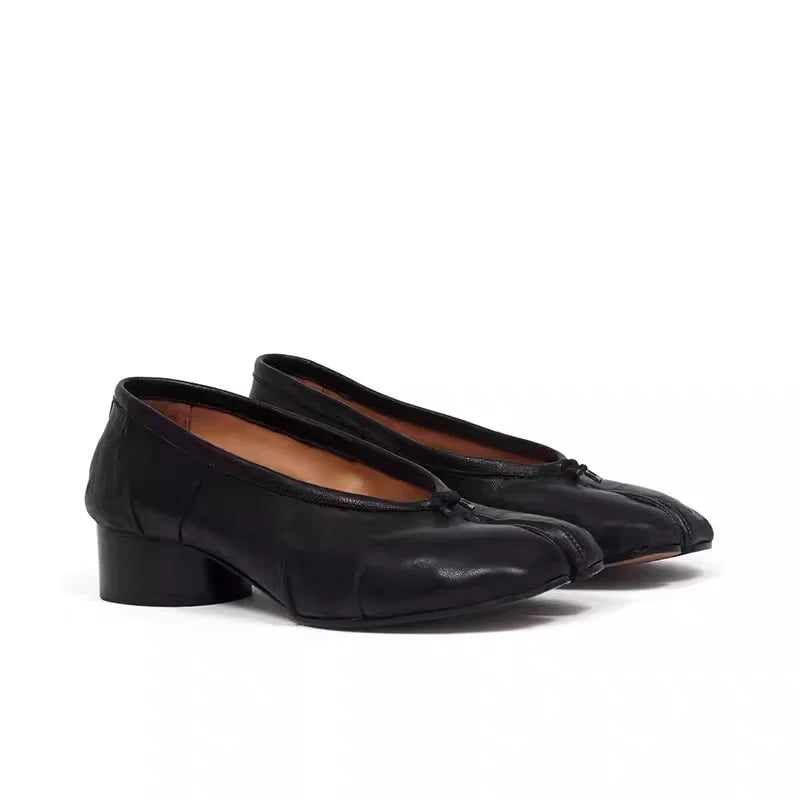 2025 New Women Pumps Fashion Split Toe Shoes Woman Luxury Brand Design Women Caucal Shoes Ins Style Elegant High Heels Female