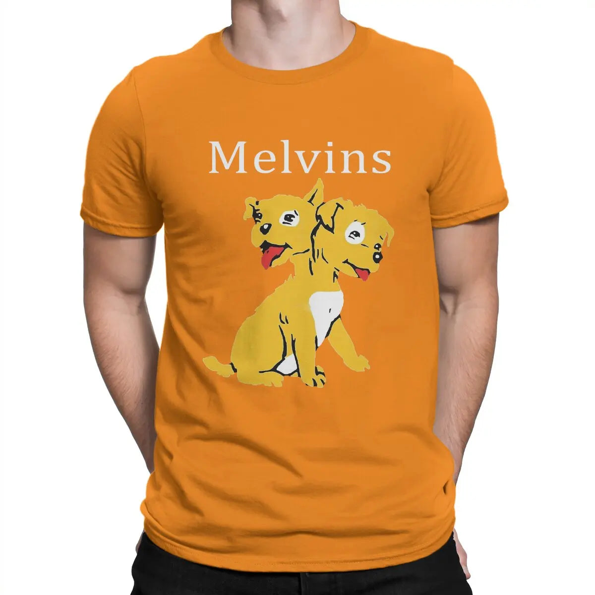 Men T-Shirts Music Vintage Pure Cotton Tees Short Sleeve Melvins T Shirts O Neck Clothing Gift Idea