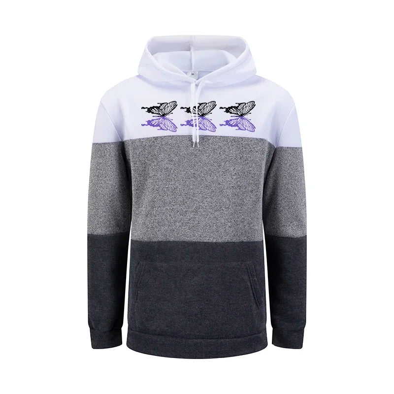 Hoodies Women Ethnic Style Printing Splicing Sweatshirts Quality Pullover Daily Casual Comfort Woman Clothing New Street Tops