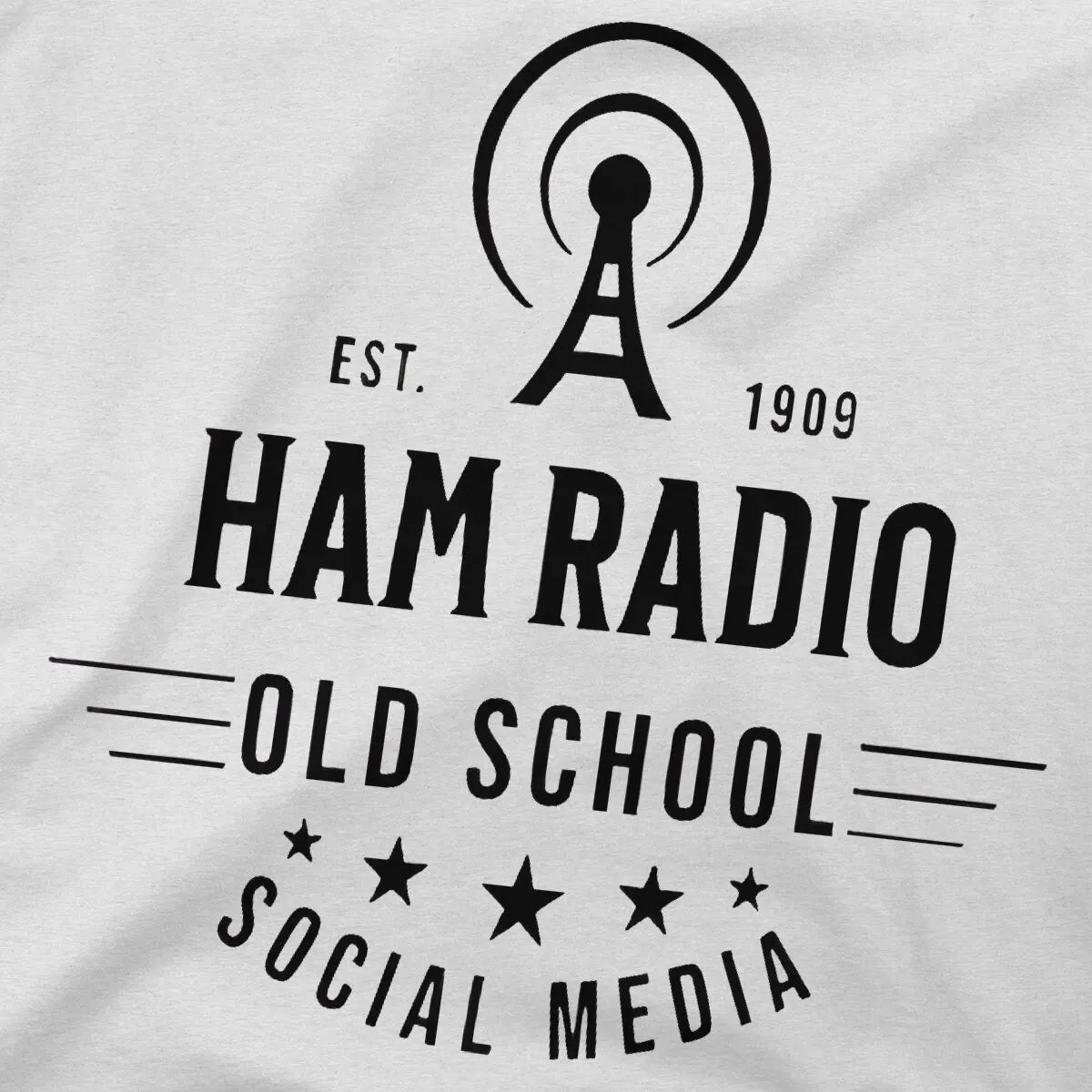 OLD School T-Shirts for Men Ham Radio Operator Funny 100% Cotton Tees O Neck Short Sleeve T Shirts Graphic Tops