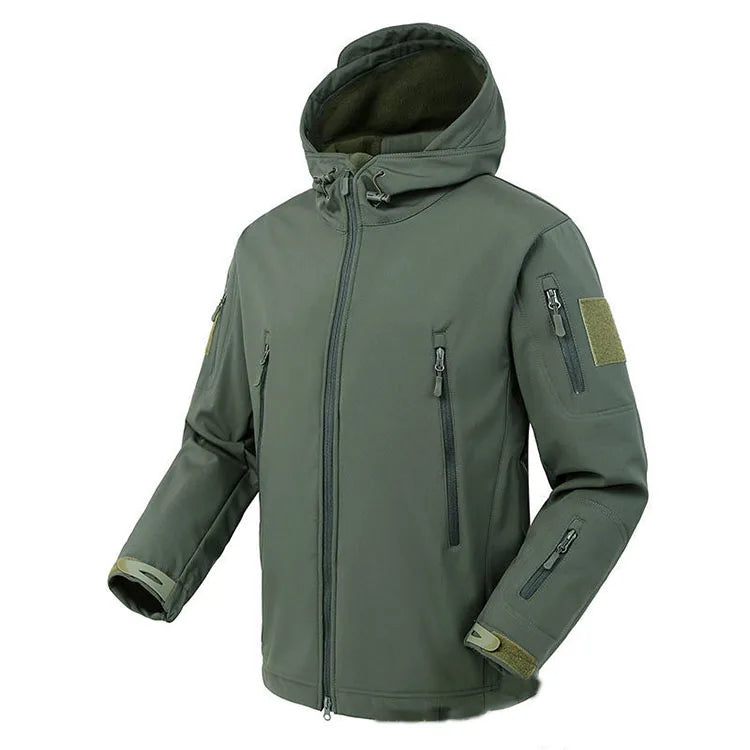 Men's Waterproof and Warm Jacket Outdoor Sports and Leisure Windproof and Cold Proof Hooded Jacket Men's Winter