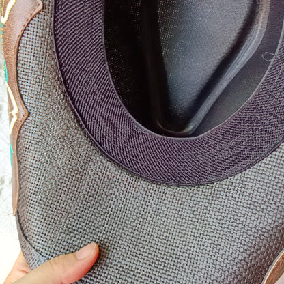 hats straw cowgirl western hat  mexican hat  retro curling hat western cowboy hat outdoor riding hat travel sports hat