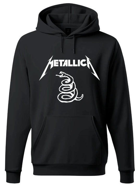 HOODIE CON CAPPUCCIO HEAVY METAL ROCK BAND MUSIC Autumn Winter Casual Thick Cotton Men's Top Solid Color Hoodies Sweatshirt