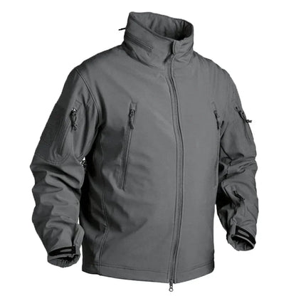 Men Fleece Jacket Tactical Jackets Waterproof Camo Coats Multi-pockets Hunting Clothes Hood Windbreakers Keeping Warm Clothing