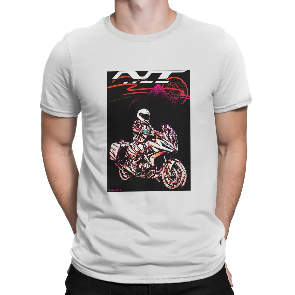 Men NT1100 T Shirts Moto Tops Fashion Short Sleeve Round Collar Tee Shirt Graphic T-Shirts