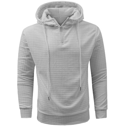 Hooded Sports Tops Men Running Outfits Long Sleeve Hoodies Sweatshirt Daily Classic Simple Comfy Fitting Half Zipper Hoodies