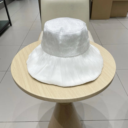 Hat for Women D Series Fisherman Hat New Fashionable  Pleated Design Big Bow Neat Shape Exquisite Design Super Attractive Top