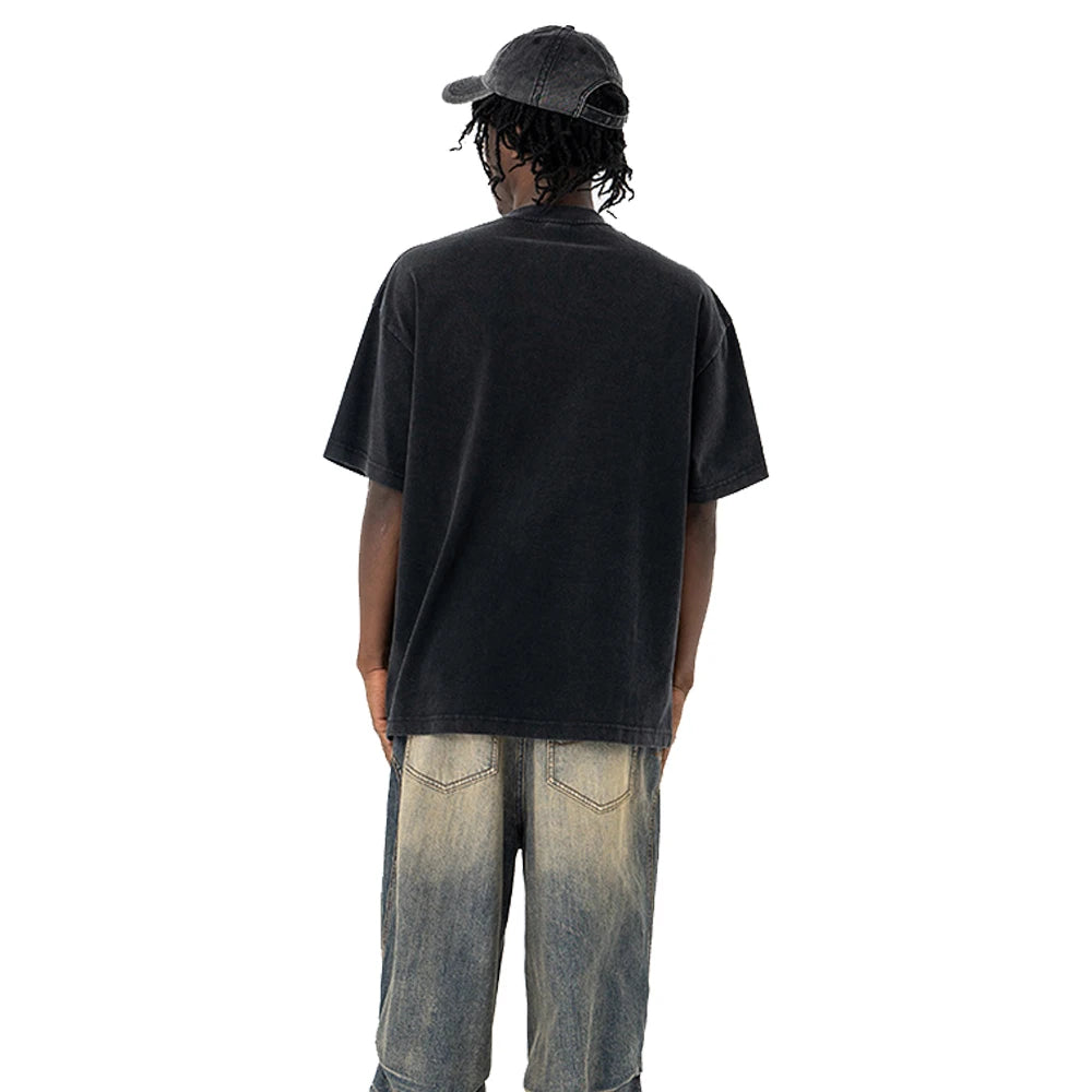 Men's T-shirts 100% cotton casual T-shirts Men's summer retro fashion tops High quality T-shirts