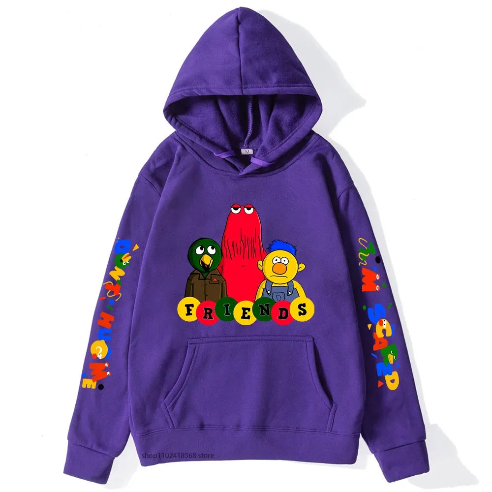 Meme-dont Hug Me Im Scared Hoodies Cartoon Graphic Sweatshirts for Women Men's Unisex Sudaderas Boys/girls Clothing Y2k Clothes