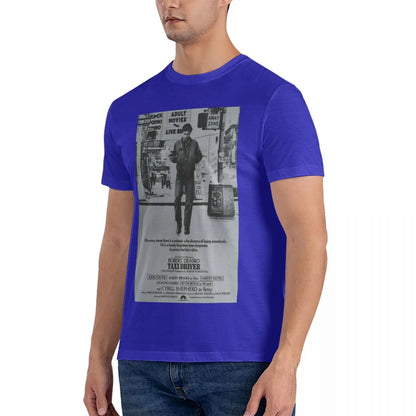 Men's T-Shirts Taxi Driver Poster Humorous Pure Cotton Tees Short Sleeve Robert De Niro T Shirts Crew Neck Tops Original