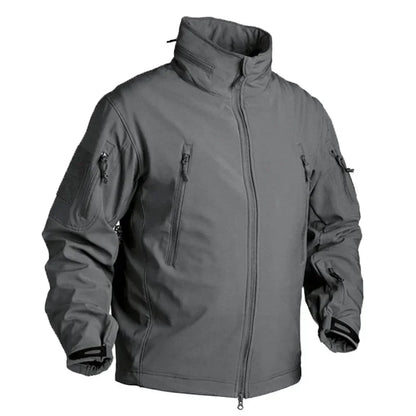Men Fleece Jacket Tactical Jackets Waterproof Camo Coats Multi-pockets Hunting Clothes Hood Windbreakers Keeping Warm Clothing