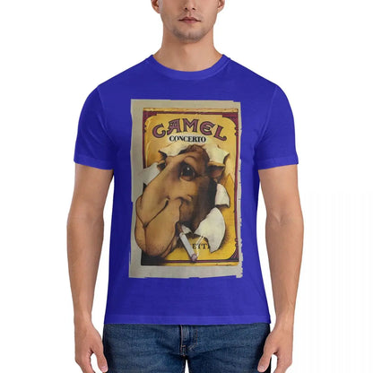 Men's T-Shirts Cigarettes New Humor Cotton Tee Shirt Short Sleeve Camel T Shirts Crewneck Tops Birthday Present