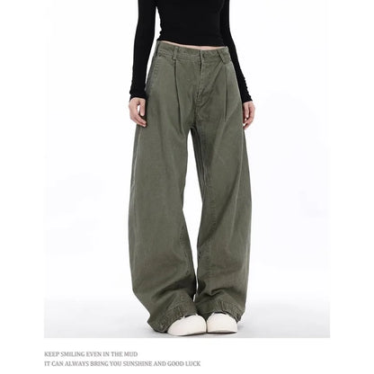 New High Waisted Straight Leg Loose Jeans Are Comfortable Breathable Fashionable and Trendy They Are Unisex Carrot Pants