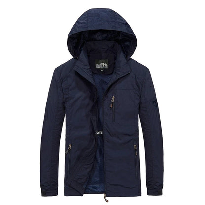 Men's Windbreaker Jackets Waterproof Hooded Water Proof Wind Breaker Casual Coat Male Clothing  Autumn Jackets Men TOP