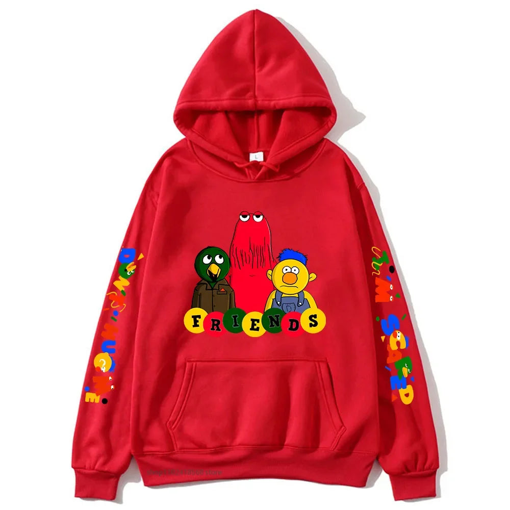 Meme-dont Hug Me Im Scared Hoodies Cartoon Graphic Sweatshirts for Women Men's Unisex Sudaderas Boys/girls Clothing Y2k Clothes