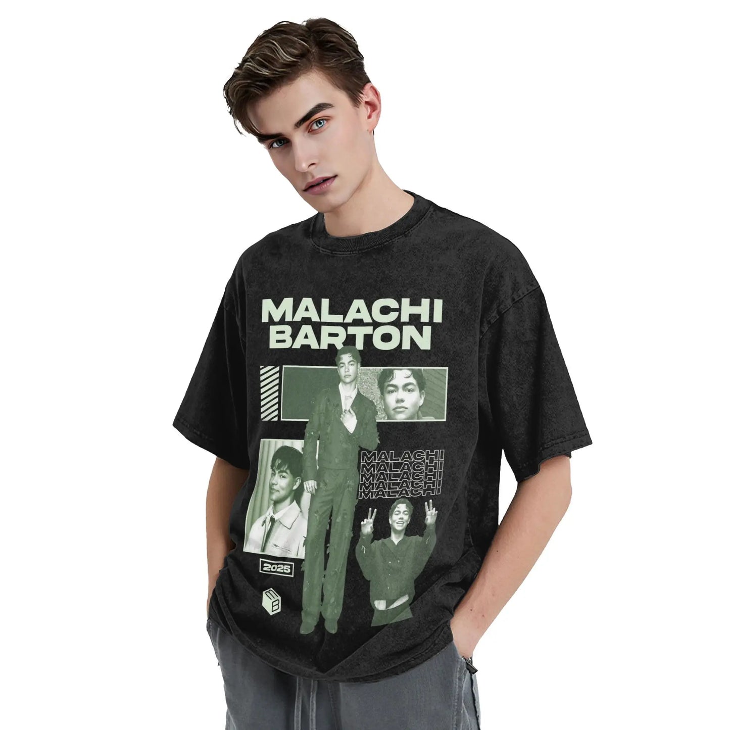 Washed T Shirt Malachi Barton Hip Hop Retro T-Shirts Oversize  Streetwear 100% Cotton Graphic Printed Tops Tops Tees Men Women