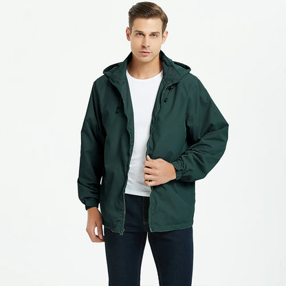 Outdoor Jacket Thin Jacket Hooded Windproof Waterproof European and American Men's Jacket