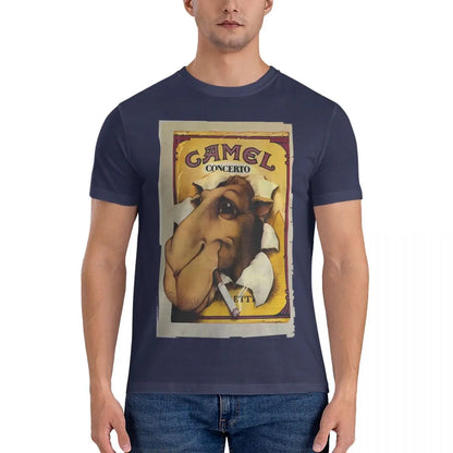 Men's T-Shirts Cigarettes New Humor Cotton Tee Shirt Short Sleeve Camel T Shirts Crewneck Tops Birthday Present