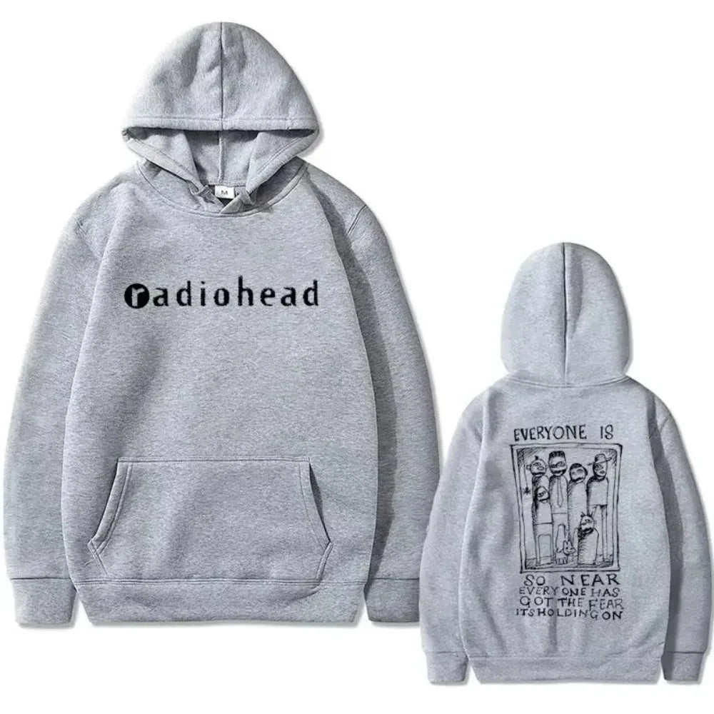 Hoodie with radio station rock band men's and women's fashion pullover