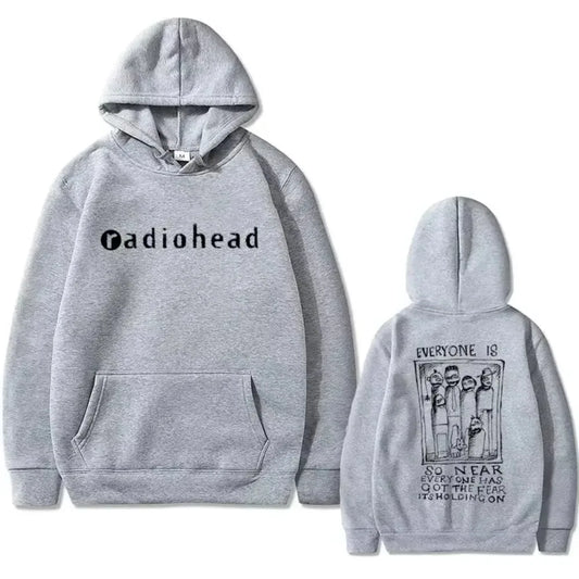 Hoodie with radio station rock band men's and women's fashion pullover