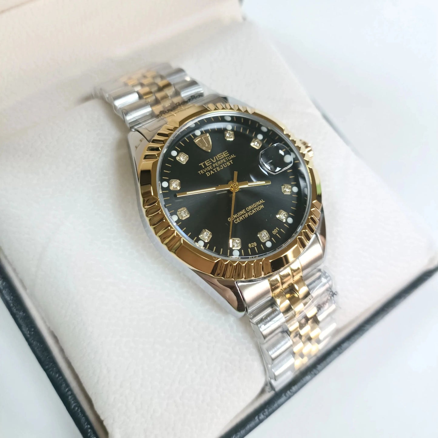 TEVISE  Automatic Mechanical Watch for Men for Women Date Stainless Steel Fashion Business Casual Watch Waterproof