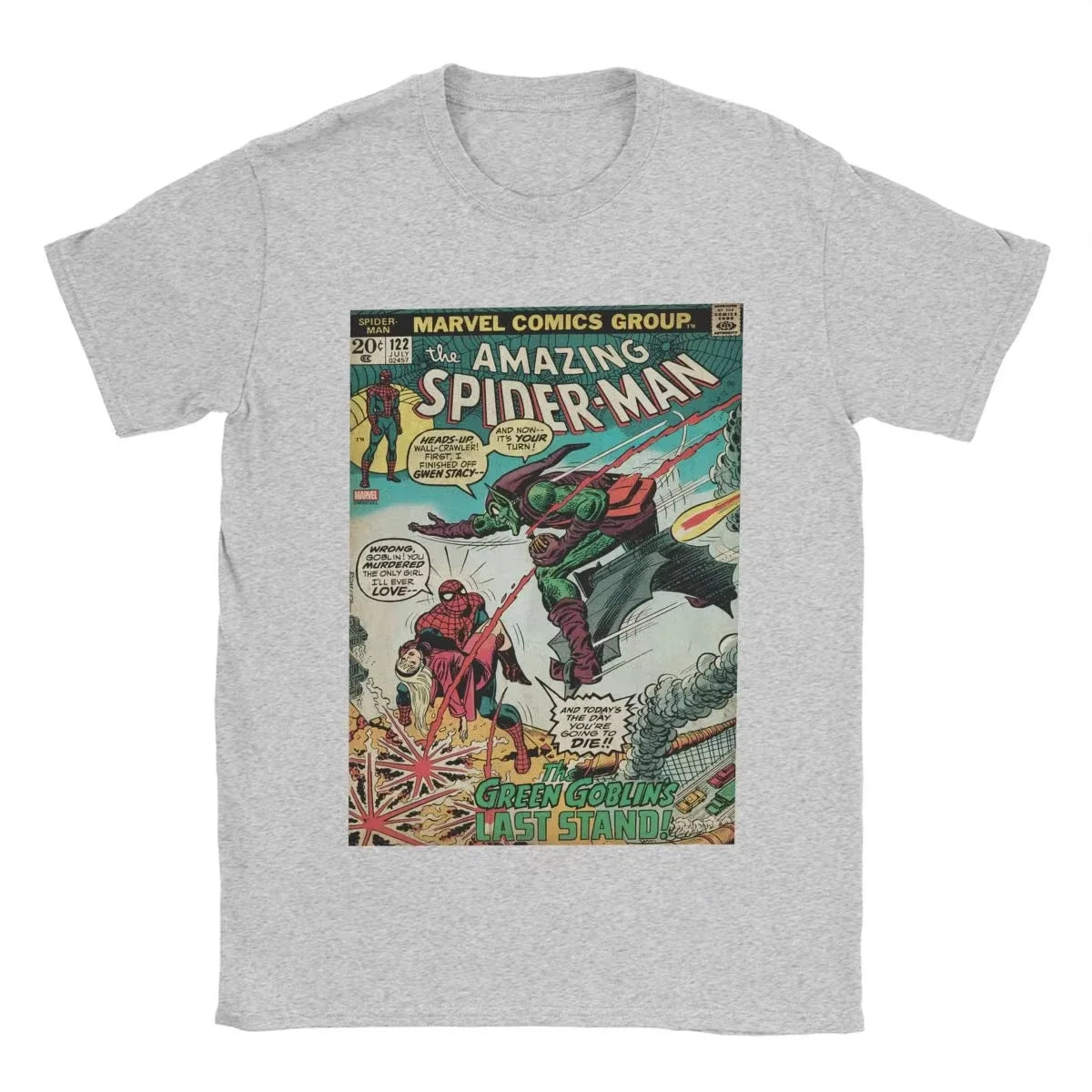 Men's Spider-man Spiderman T Shirts Pure Cotton Clothing Funny Short Sleeve Round Neck Tee Shirt Original T-Shirt