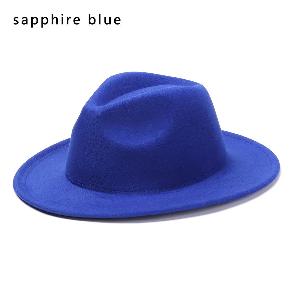 Vintage Wide Brim Cowboy Hat Women Men Dress Dance Party Stage Performance Jazz Cap Panama Fedora Hat