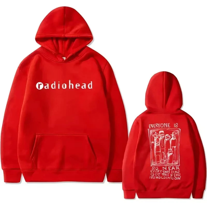 Hoodie with radio station rock band men's and women's fashion pullover