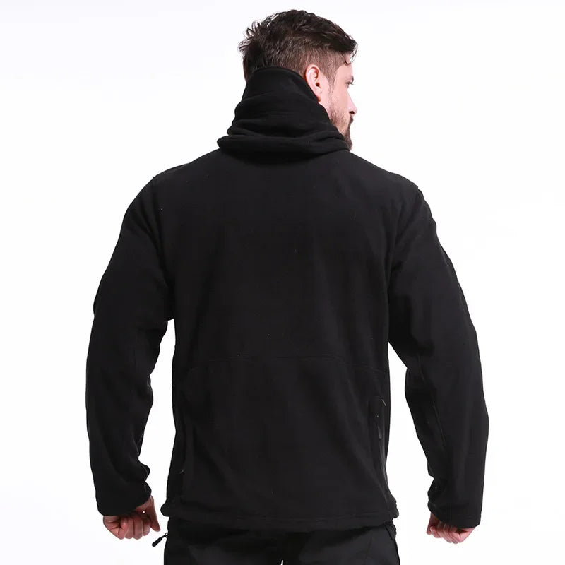 Hiking Jackets Windproof Thermal Hunting Clothes Fleece Windbreaker Winter Softshell Jacket Men Tactical Suit Military Camping