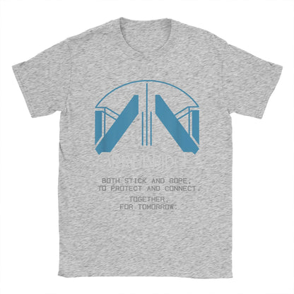 Men T-Shirts Drawbridge Logo Death Stranding 2 Casual Cotton Tee Short Sleeve Gaming T Shirts Crew Neck merch Birthday Present