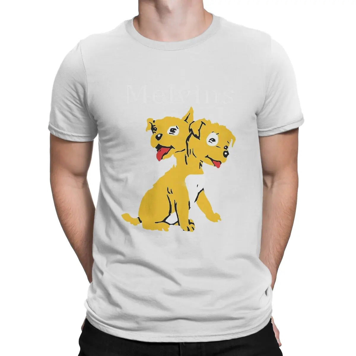 Men T-Shirts Music Vintage Pure Cotton Tees Short Sleeve Melvins T Shirts O Neck Clothing Gift Idea