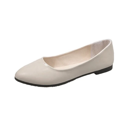 Women's Uniform Leather Shoes Spring Autumn Women Causal Flat Shoes Formal Versatile Black Ladies Ballet Shoes Non-slip Loafers