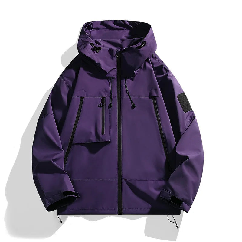 Jackets for Men and Women in Autumn and Winter Hooded Outdoor Windproof and Waterproof Mountaineering Clothing Couple Jackets