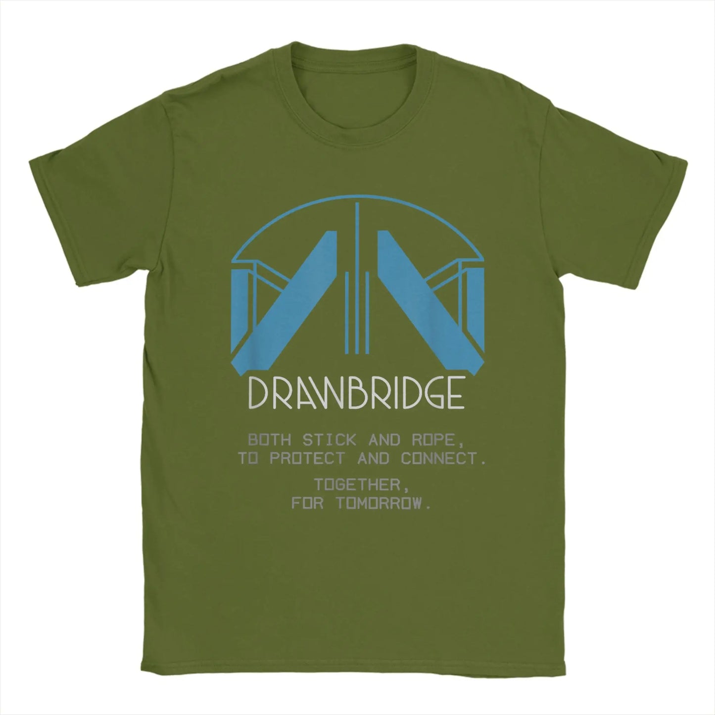 Men T-Shirts Drawbridge Logo Death Stranding 2 Casual Cotton Tee Short Sleeve Gaming T Shirts Crew Neck merch Birthday Present