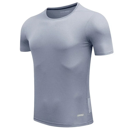 T Shirts For Man Homme Running Designer Quick Dry Short Sleeve Exercise Slim Sport Training Clothes Workout Bodybuilding Tee