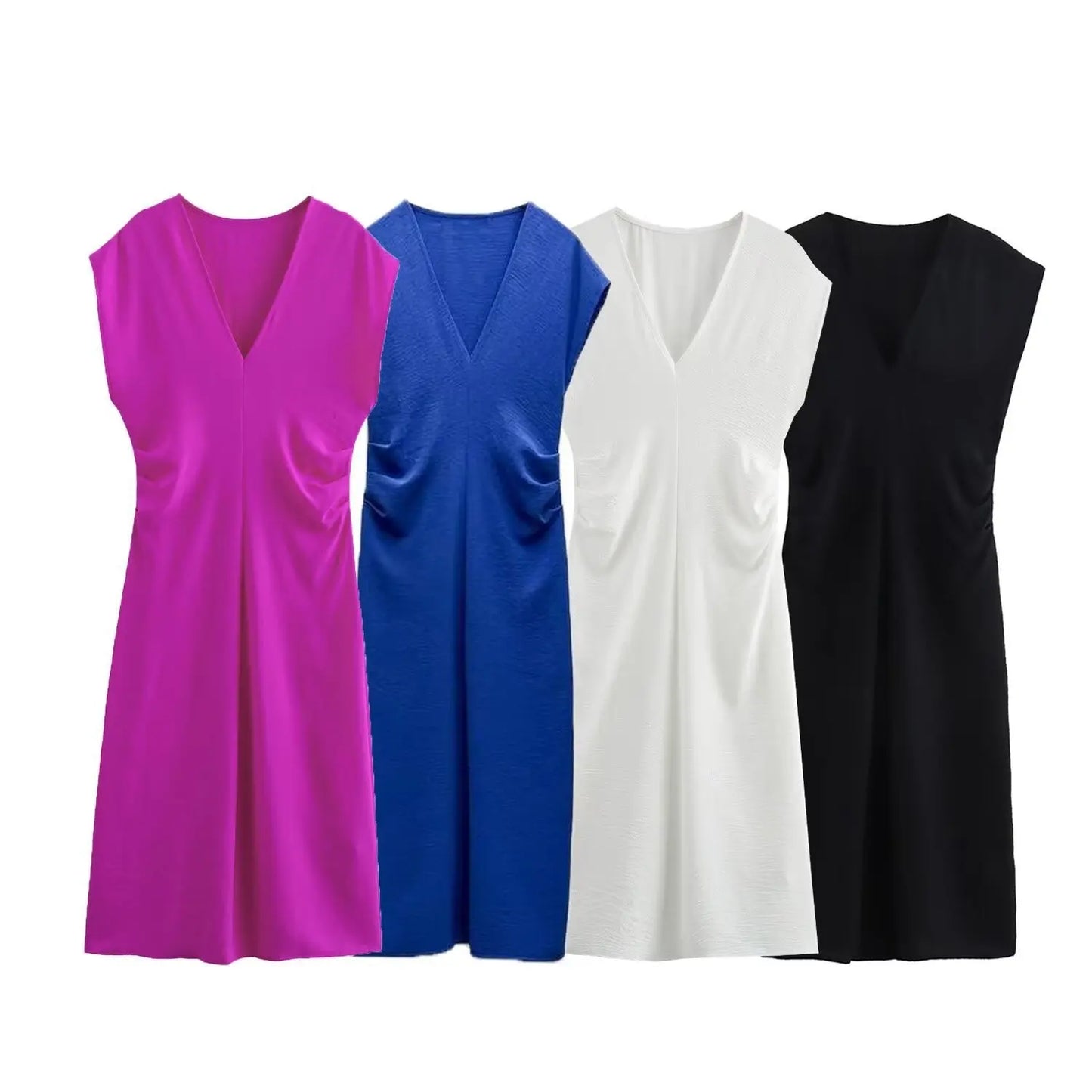 Pleated Waist Trendy New Arrival Fashion Dress Summer Mature Women's Foreign Trade