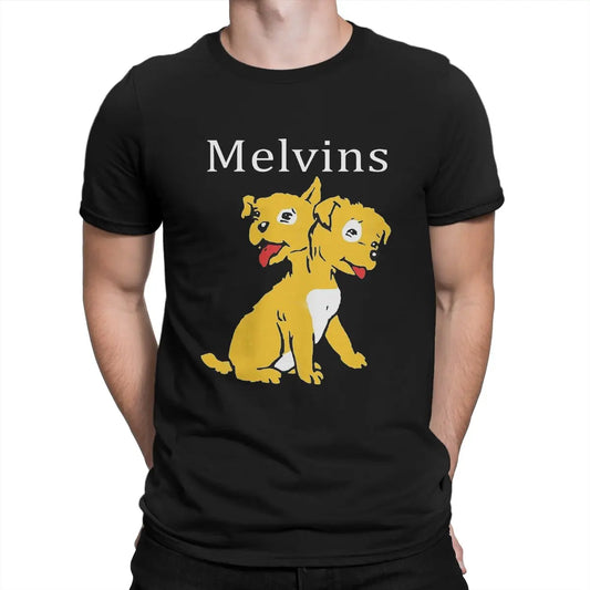Men T-Shirts Music Vintage Pure Cotton Tees Short Sleeve Melvins T Shirts O Neck Clothing Gift Idea